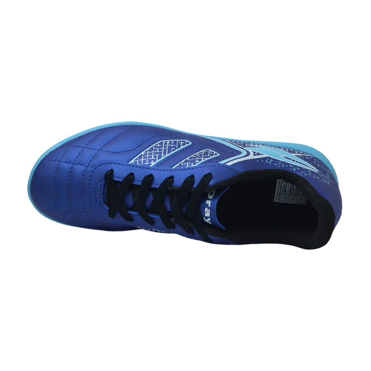 Chuteira Futsal Dray Adulto Indoor Original Leve e Barata Marinho/Azul Celeste 4