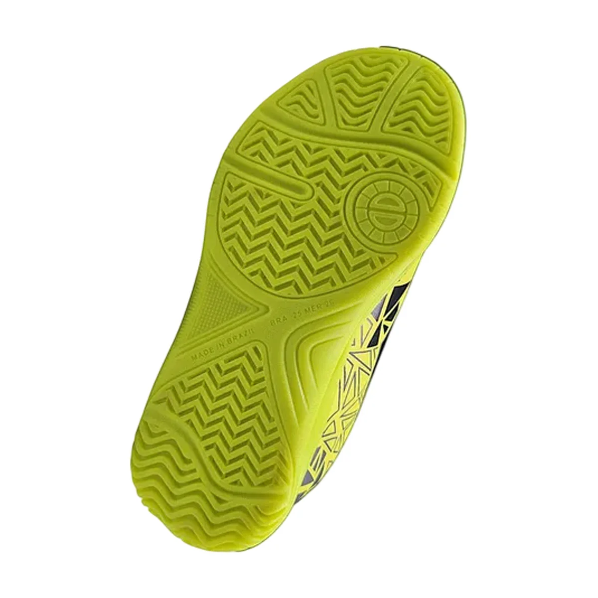 Chuteira Futsal Infantil Dray Leve Antiderrapante Original Verde Limão/Preto 5