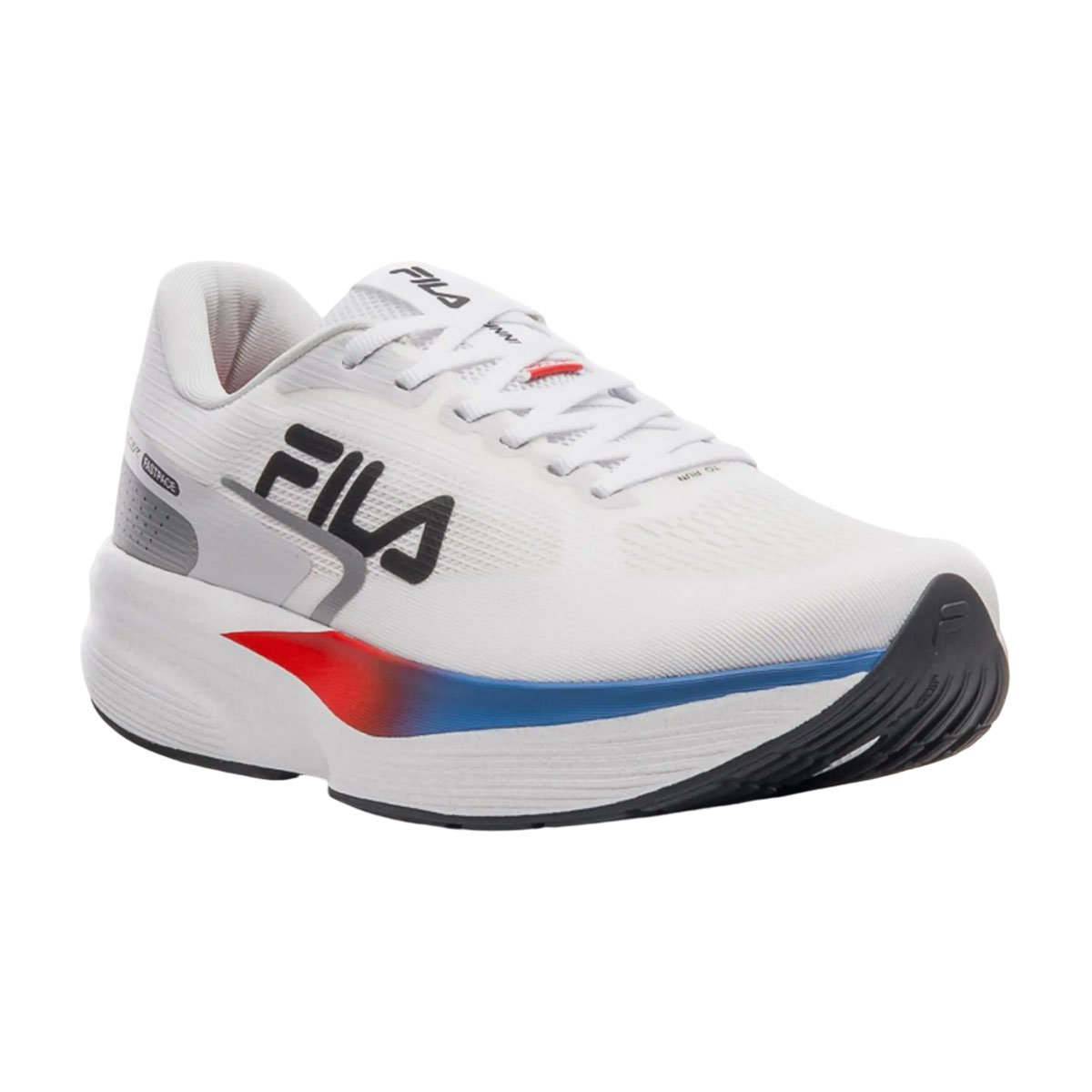Tênis de corrida Fila Racer Fastpace Ultra Foam Ever-Grip e Alta Performance Branco/Vermelho/Azul 3