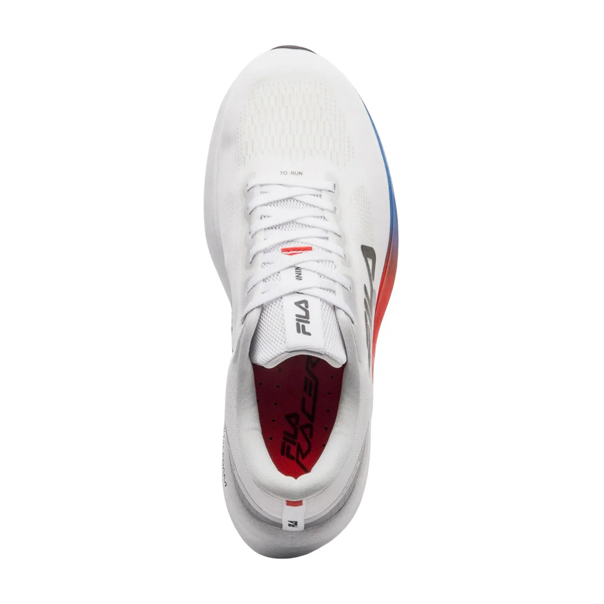 Tênis de corrida Fila Racer Fastpace Ultra Foam Ever-Grip e Alta Performance Branco/Vermelho/Azul 4