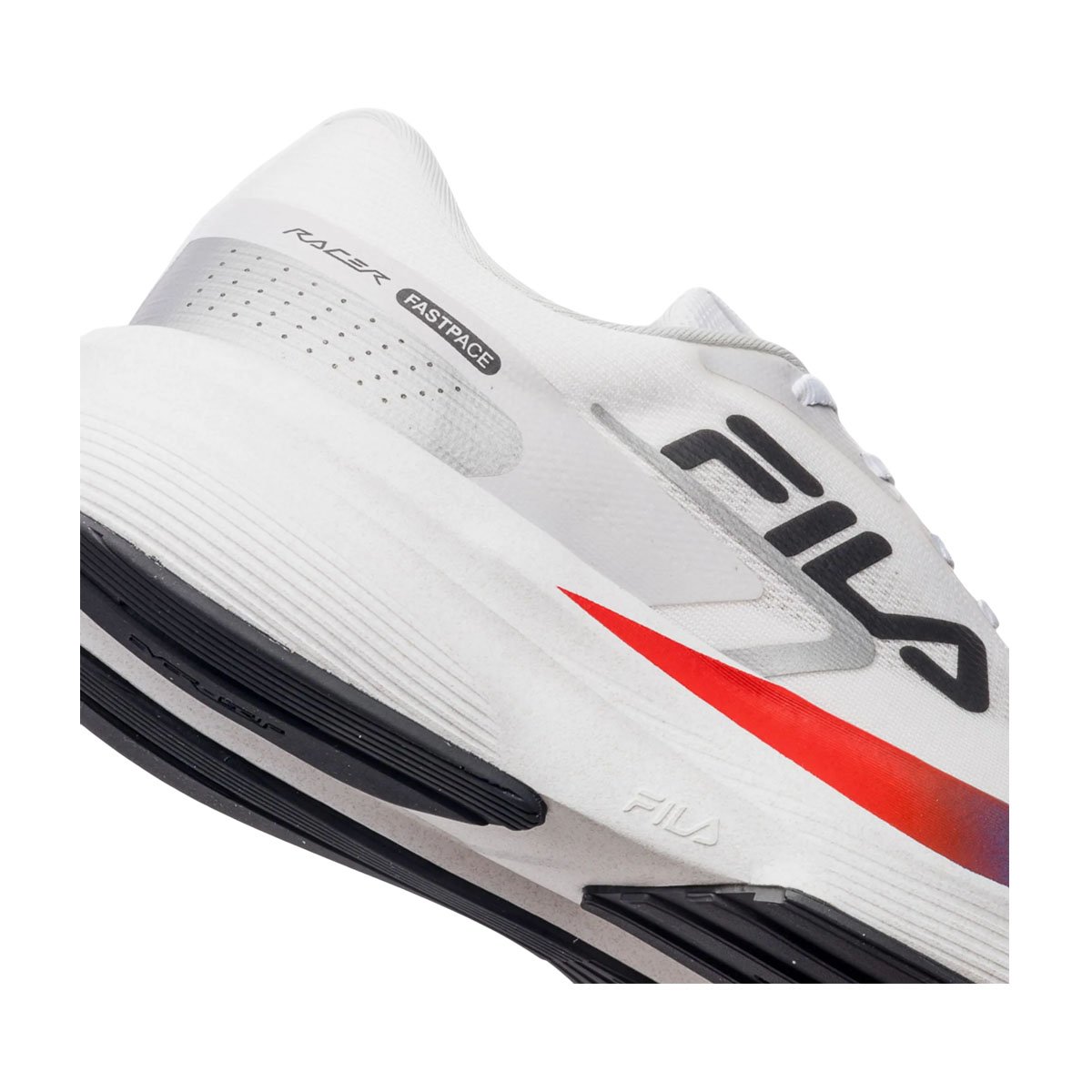 Tênis de corrida Fila Racer Fastpace Ultra Foam Ever-Grip e Alta Performance Branco/Vermelho/Azul 7