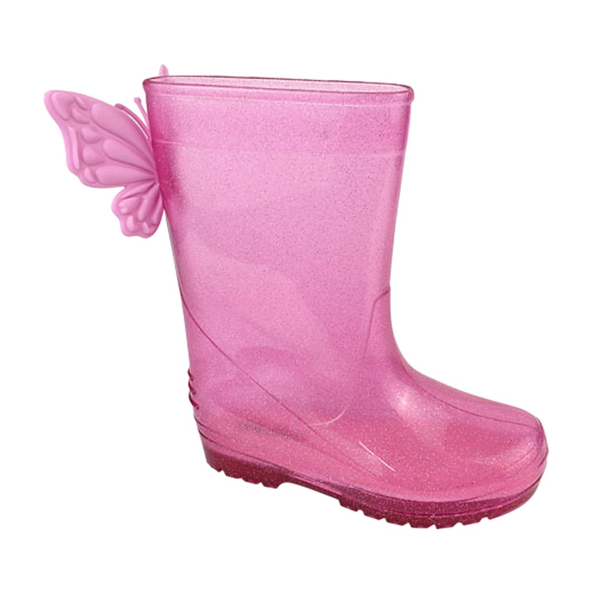 Galocha Bota de Chuva Infantil Glitter com Asas Luelua Rosa/Glitter