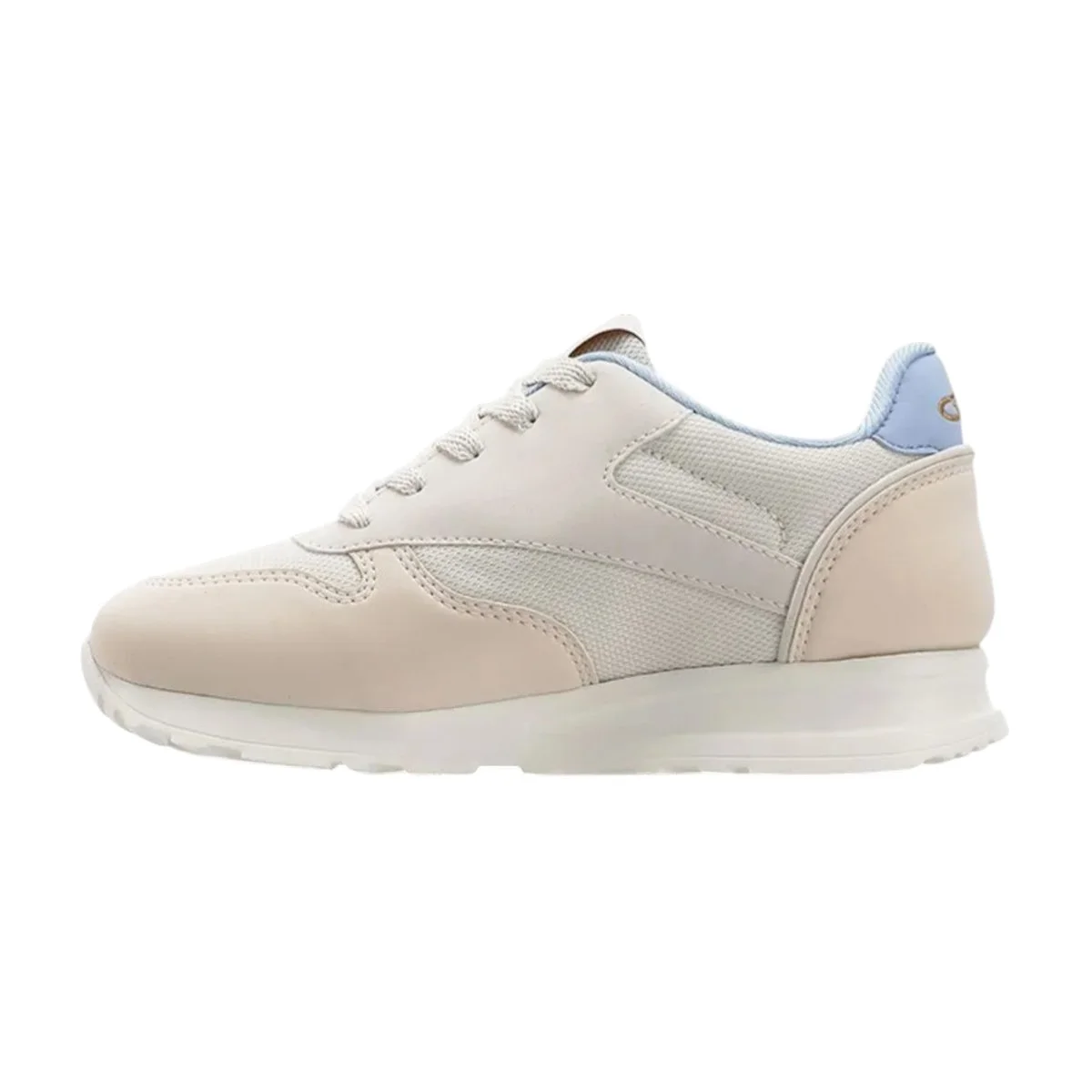 Tênis Confortável Casual Feminino Olympikus Jogging 101 SE Camurça Bege/Azul 3