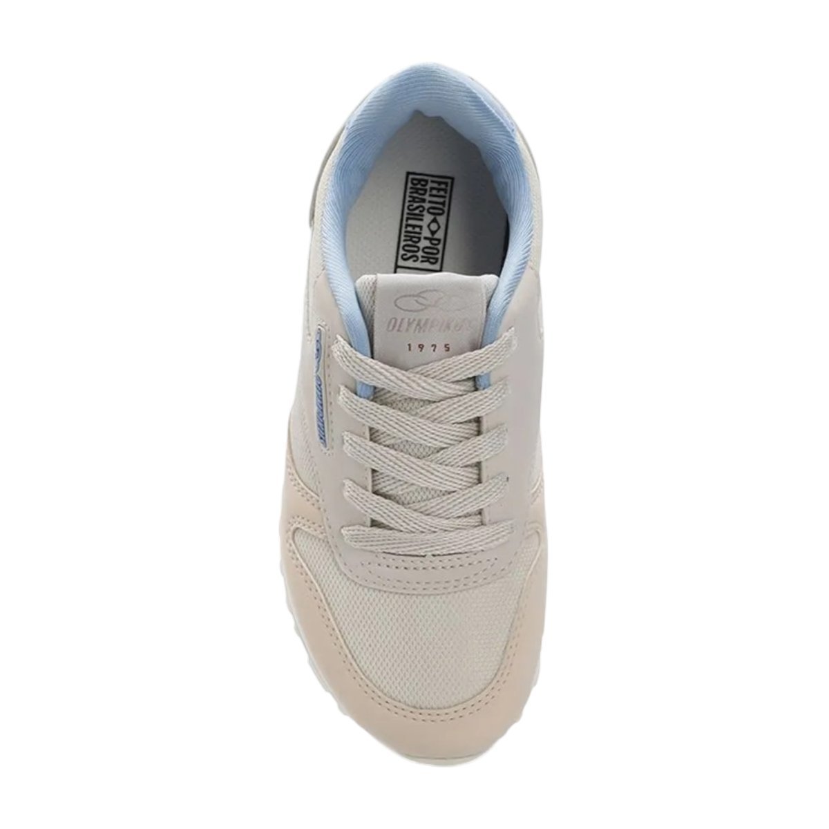 Tênis Confortável Casual Feminino Olympikus Jogging 101 SE Camurça Bege/Azul 4