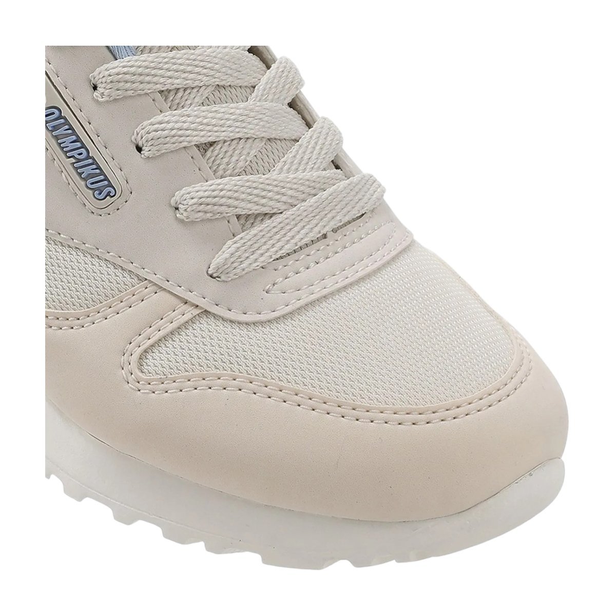 Tênis Confortável Casual Feminino Olympikus Jogging 101 SE Camurça Bege/Azul 7