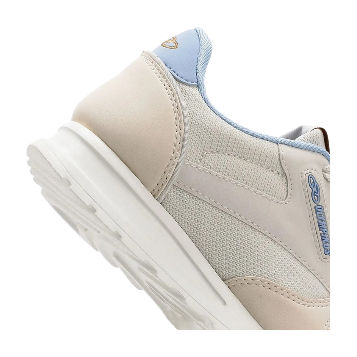 Tênis Confortável Casual Feminino Olympikus Jogging 101 SE Camurça Bege/Azul 8