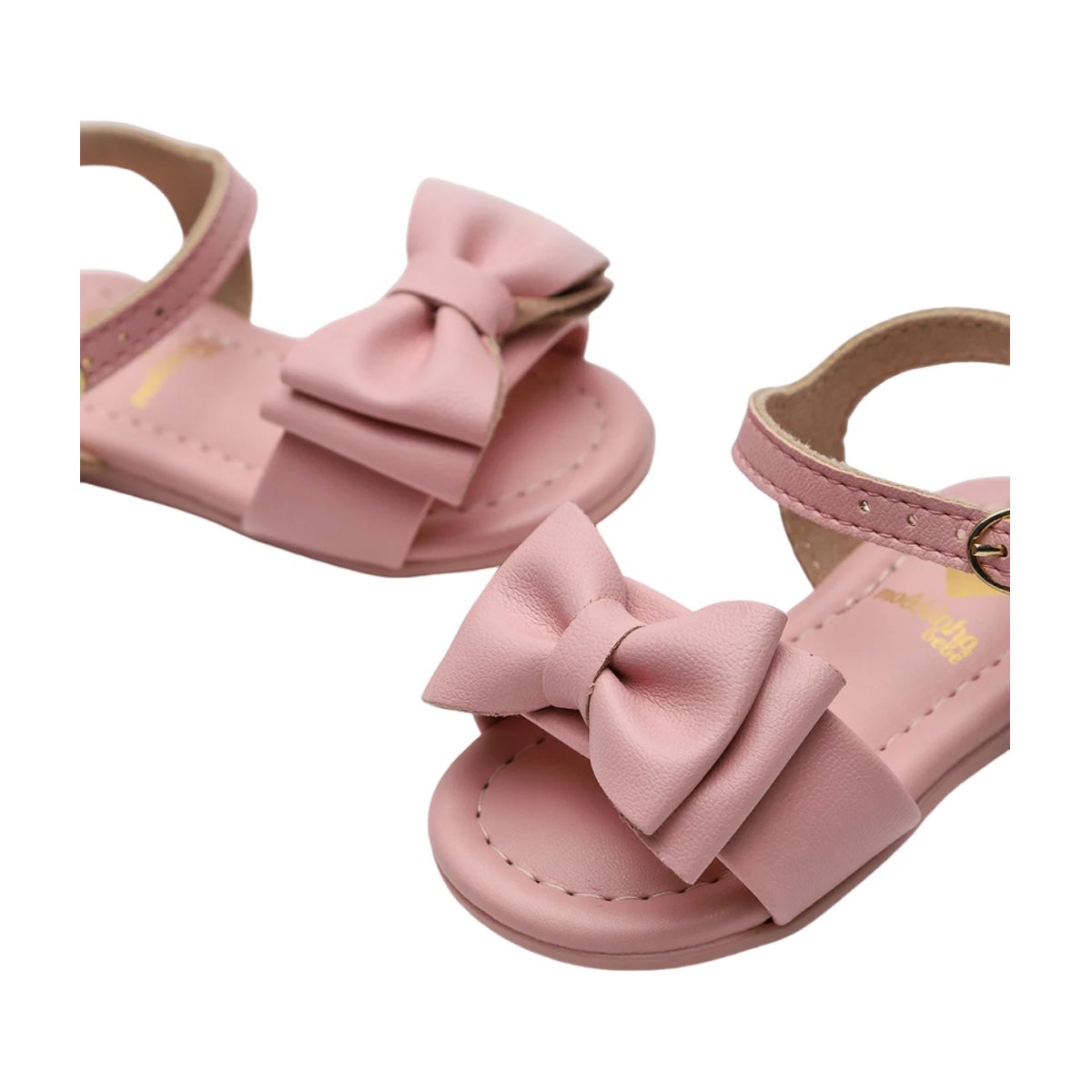 Sandália Confortável com Lacinho e Fivela Menina Molekinha Rosa 6