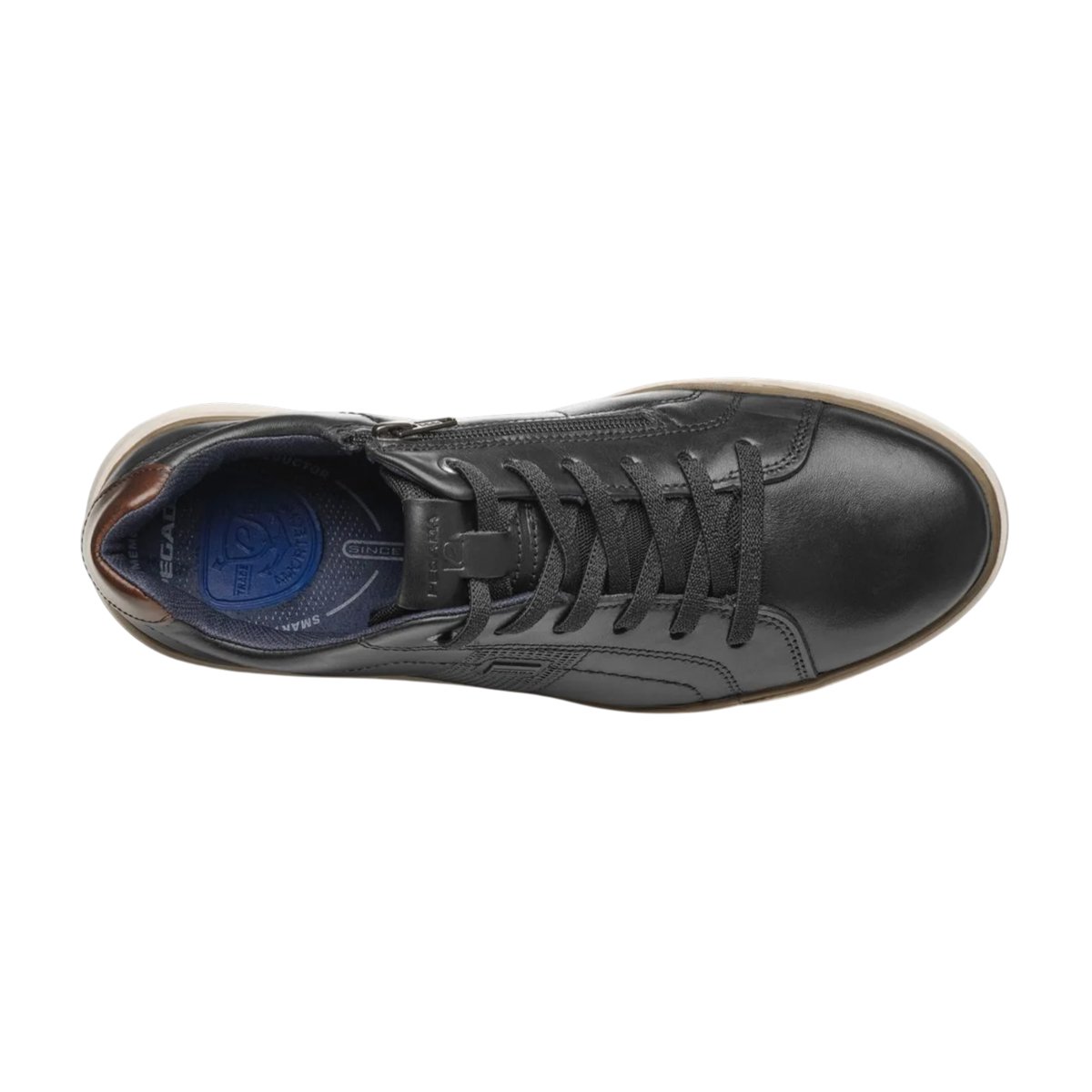 Sapatênis em Couro Casual Conforto e Estilo Masculino Pegada Preto 2