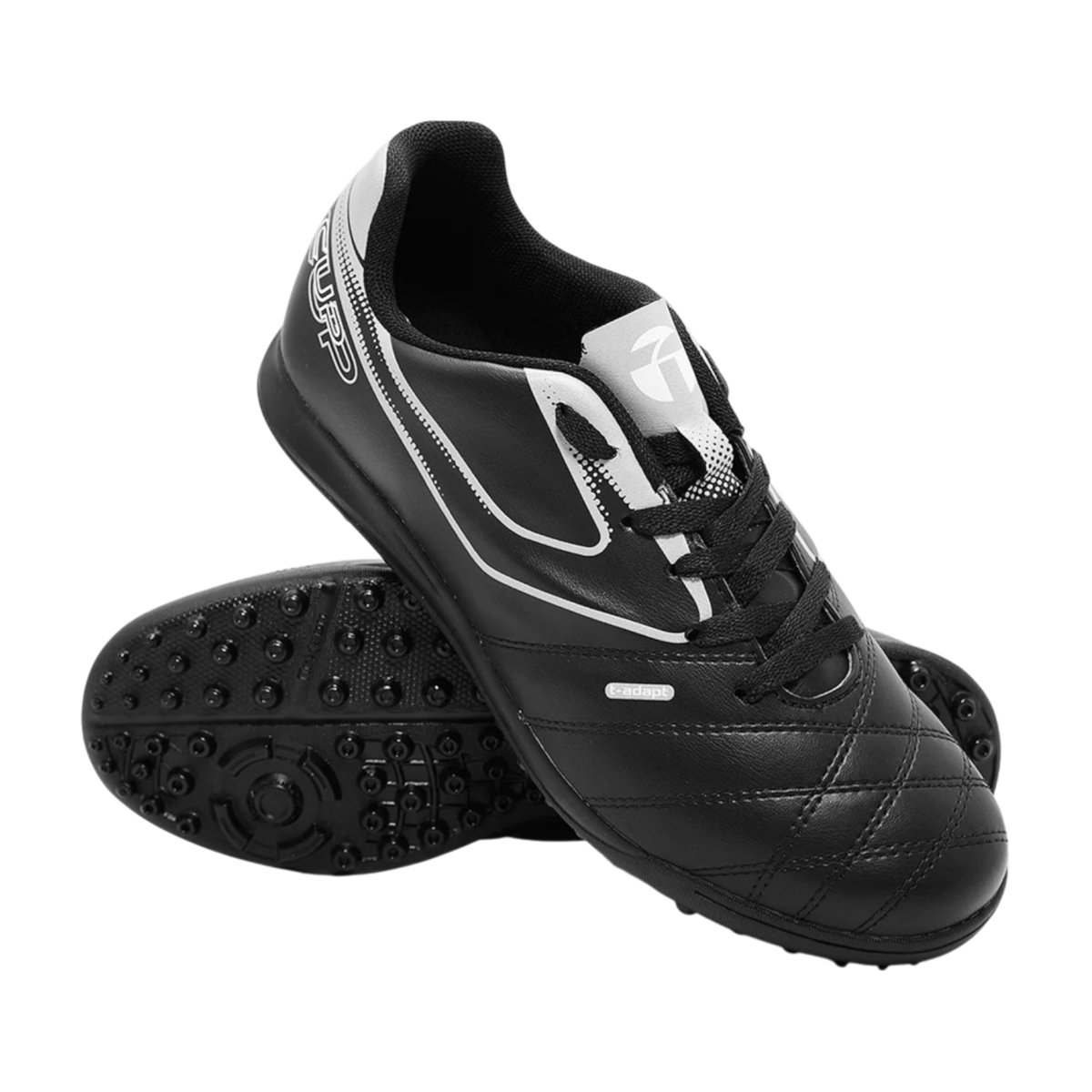 Chuteira Society Top Cup VIII Unissex Topper Preto/Cinza 2