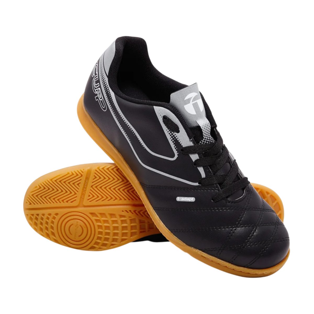 Chuteira Futsal Top Cup VIII Unissex Topper Preto/Cinza 2