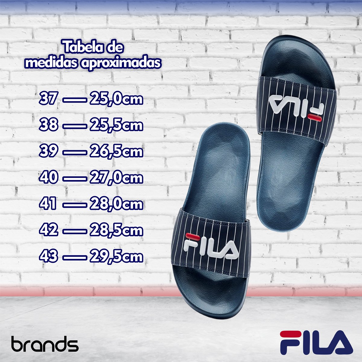 Chinelo Slide Masculino Drifter Basic Fila Azul Marinho 3