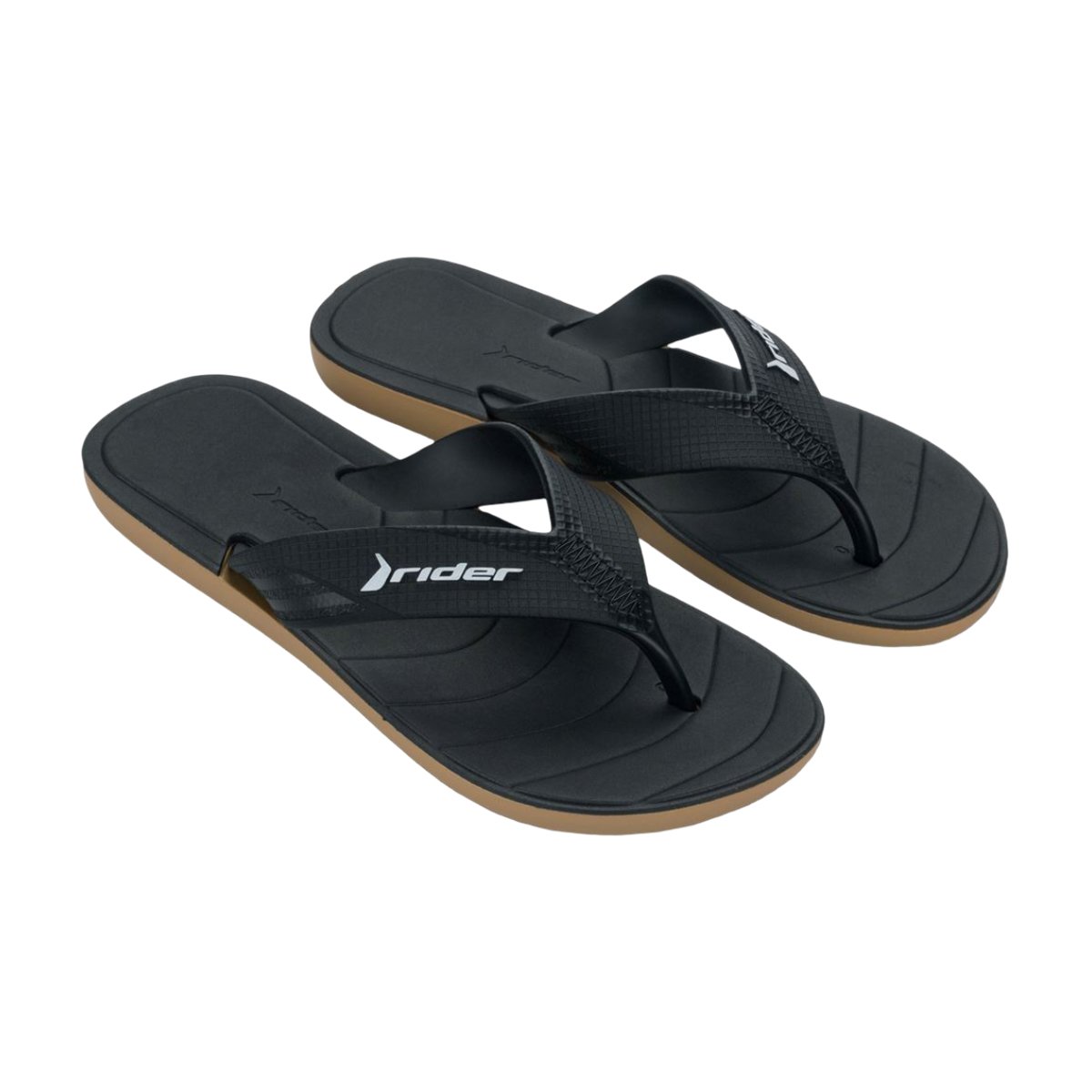 Chinelo de Dedo Tira Larga Masculino Pulse Rider Preto/Bege 2