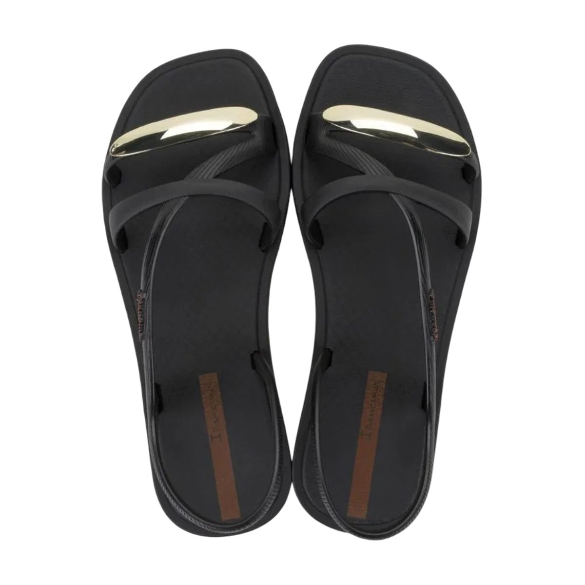Sandália Casual Tiras Feminina Go Chic Ipanema Preto/Bege 2