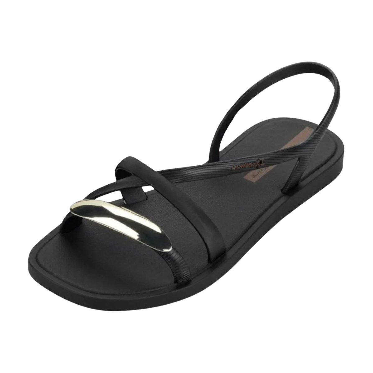 Sandália Casual Tiras Feminina Go Chic Ipanema Preto/Bege 4