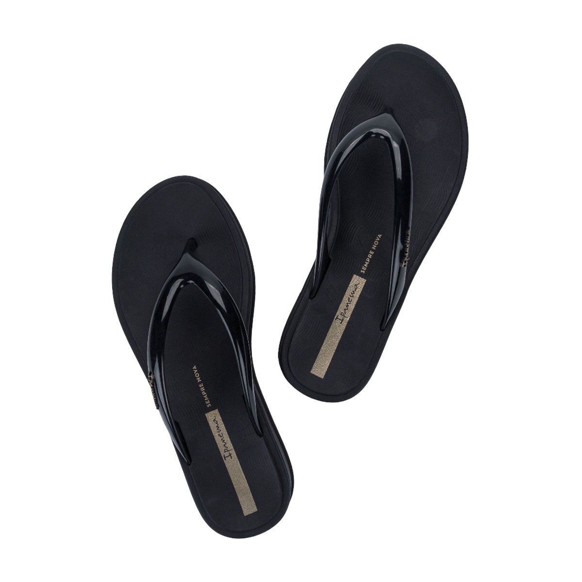 Chinelo de Dedo Plataforma Feminino Ipanema Glow Up Preto/Dourado 3