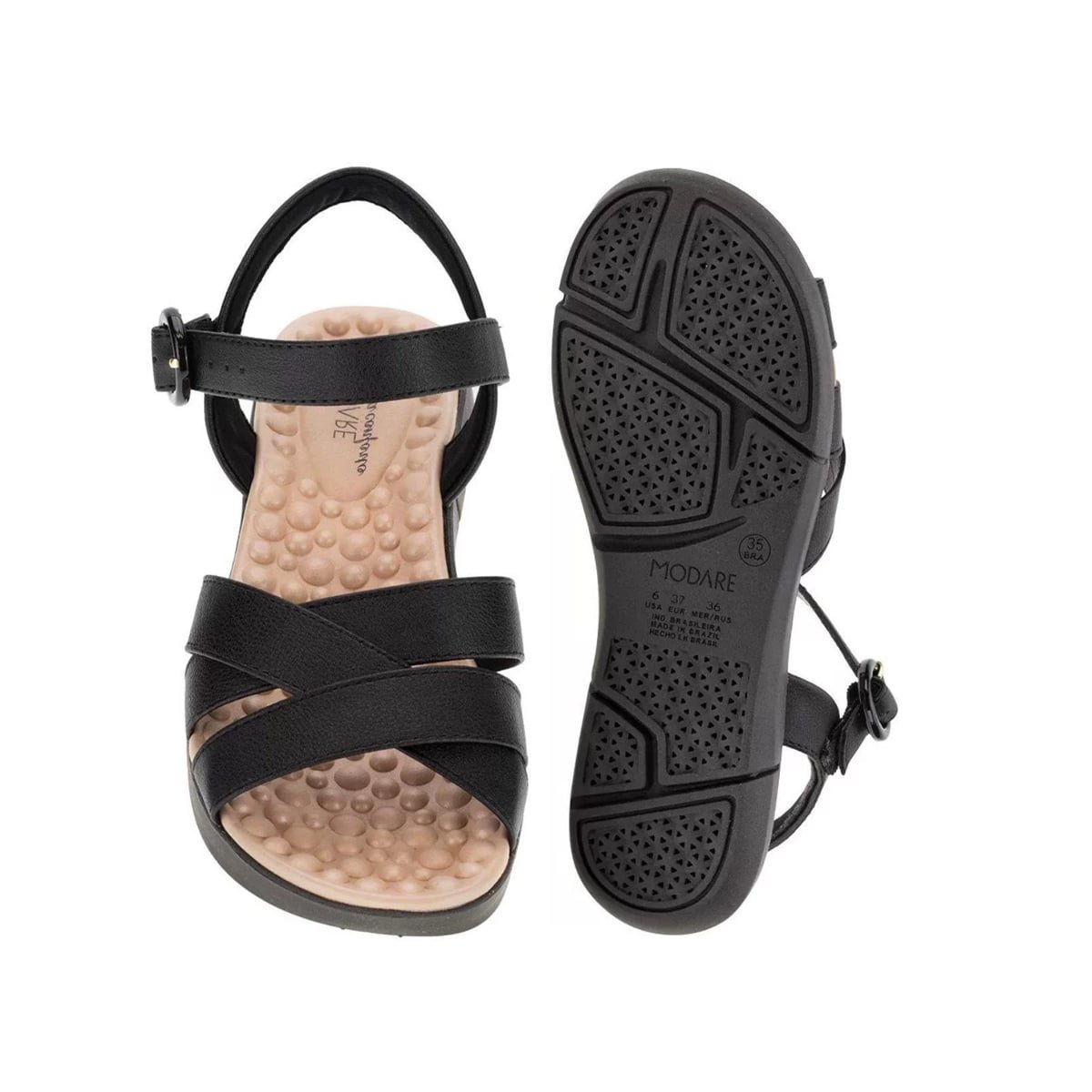 Sandália Papete Ultraconforto Feminina Modare Preto 6