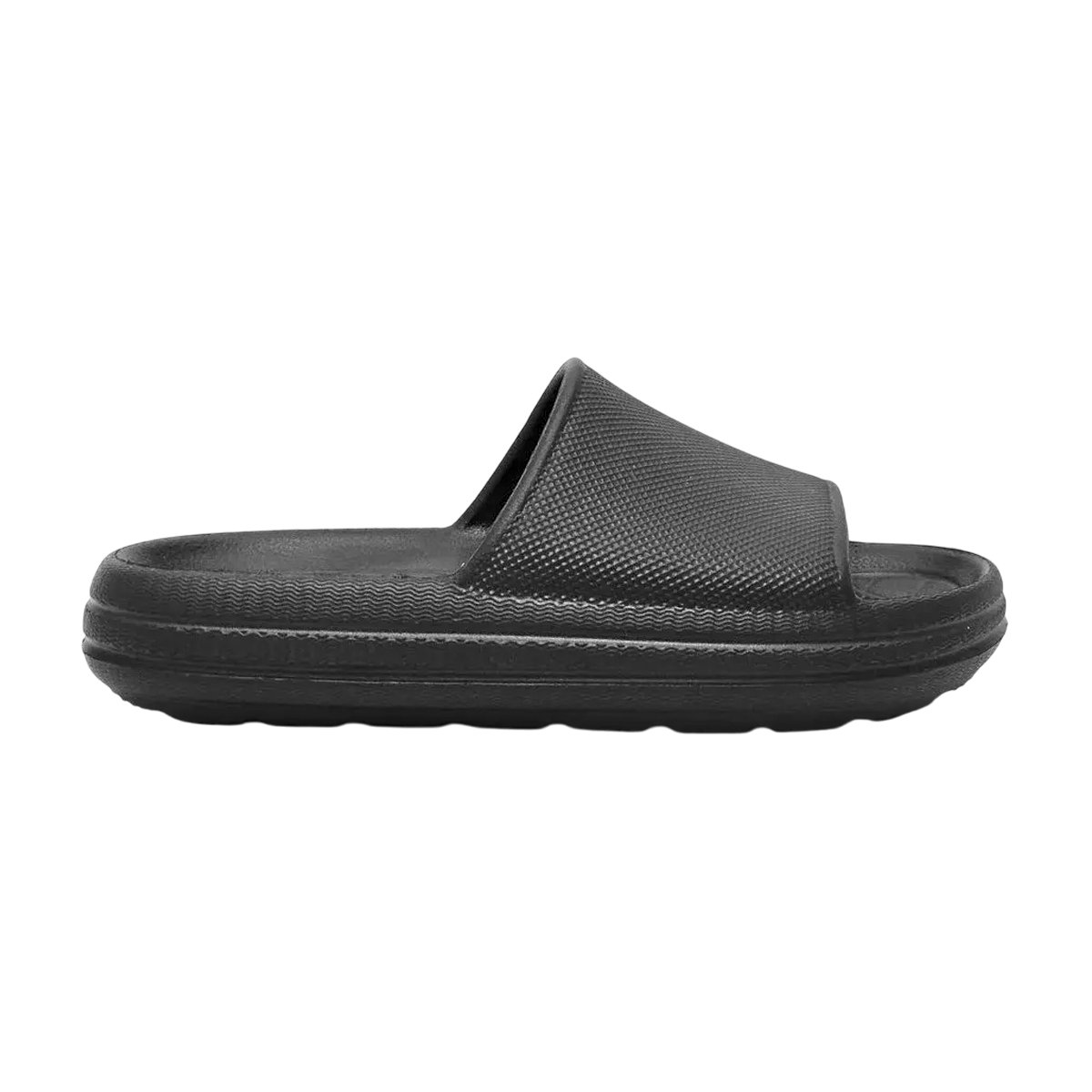 Sandália Slide Leve Confortável em E.V.A. Menina Molekinha Preto 2