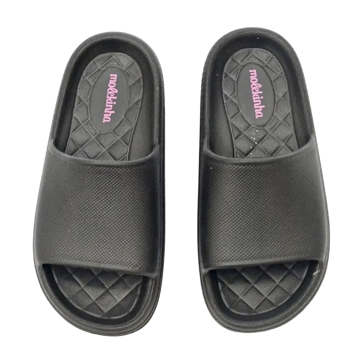 Sandália Slide Leve Confortável em E.V.A. Menina Molekinha Preto 3