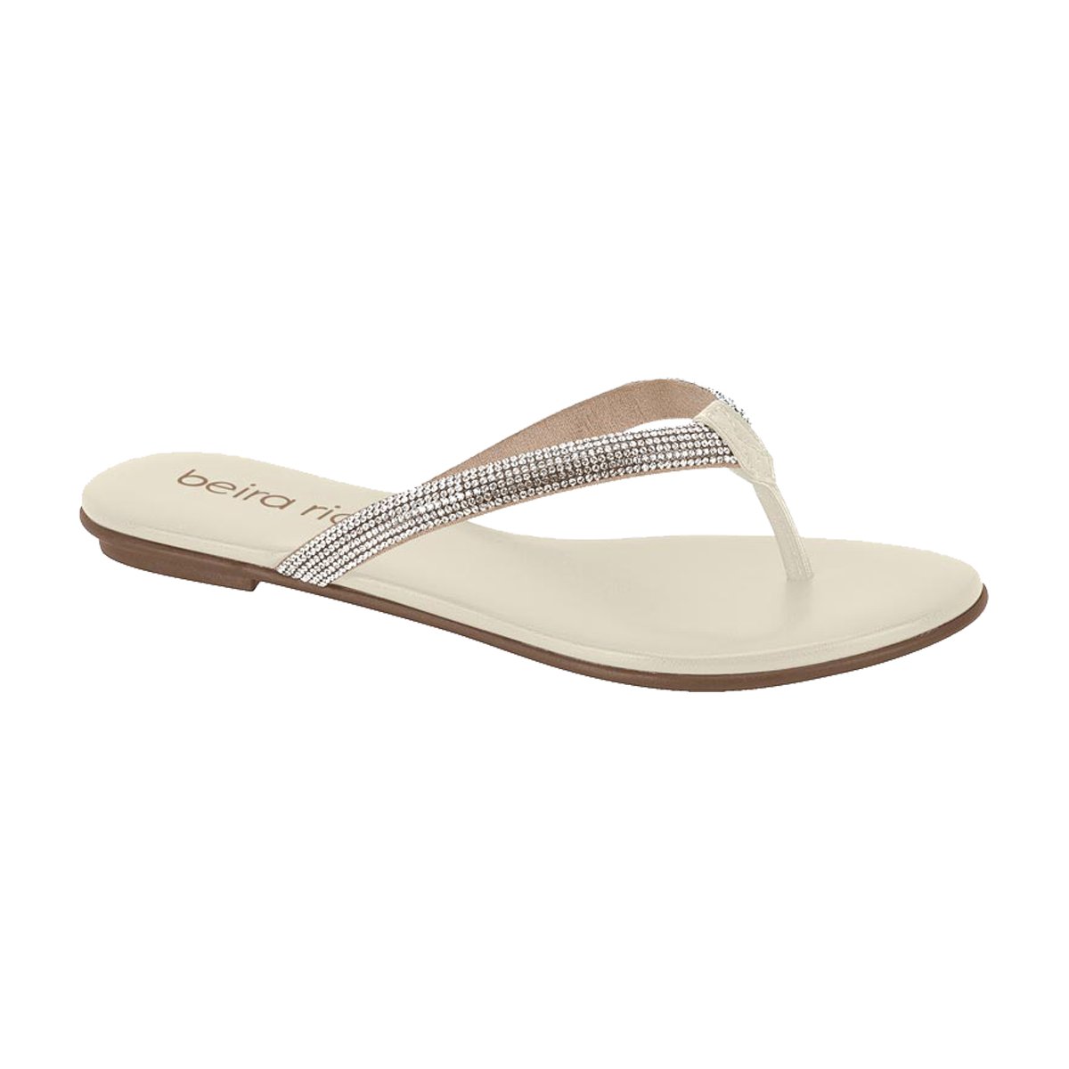 Chinelo Casual de Dedo Tira Decorada Feminino Beira Rio