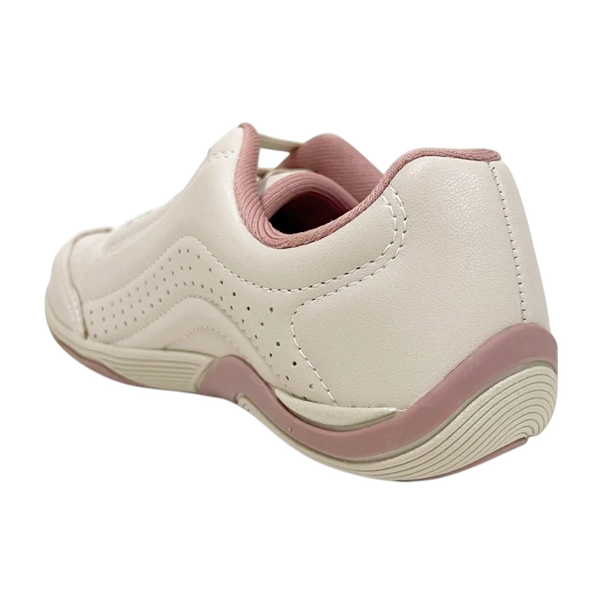 Tênis Casual Calce Fácil Estiloso e Confortável Feminino Kolosh Bege/Rosê 5