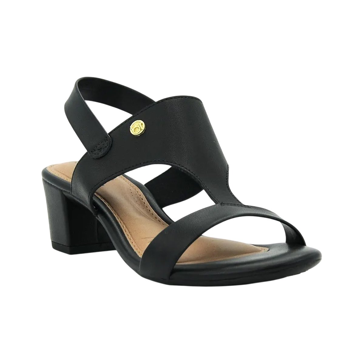 Sandália Salto Bloco Médio Ajuste Elástico Feminina Beira Rio Preto 5