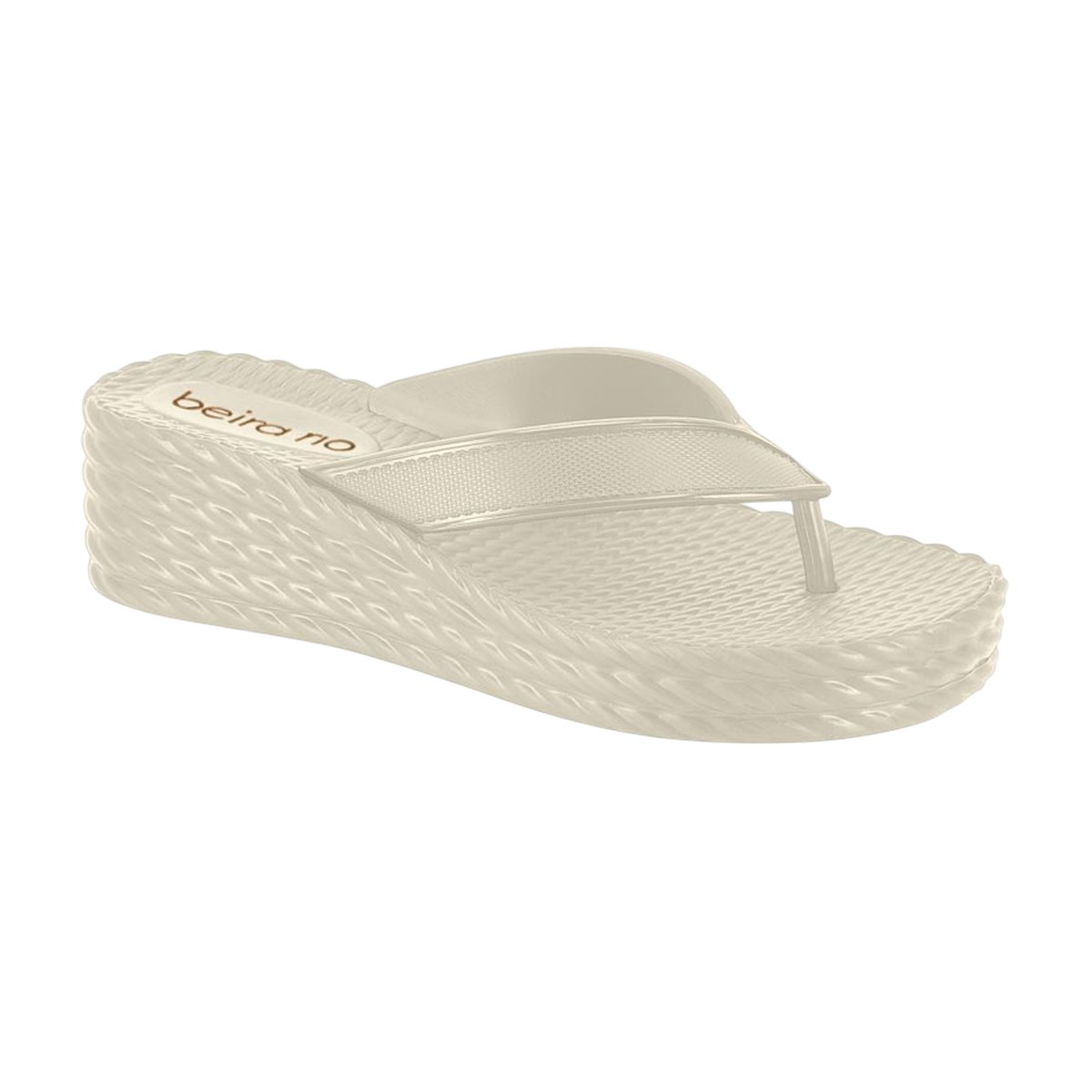 Chinelo Salto Anabela Tira Larga Slim Feminino Beira Rio