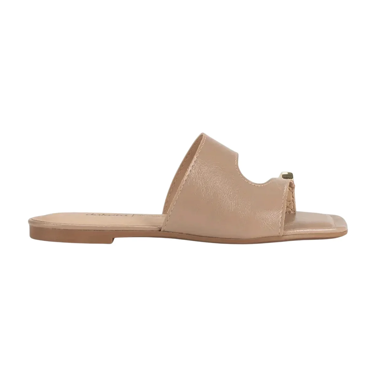 Sandália Rasteira Dedinho com Detalhe em Pedraria Feminina Dakota Capuccino 4