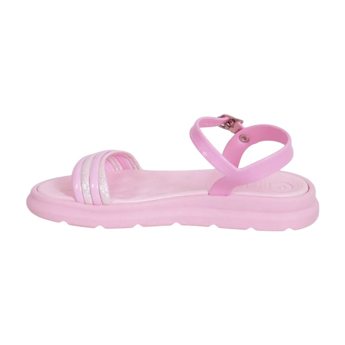 Sandália Papete Casual Ajuste em Fivela Menina Luelua Rosa 4