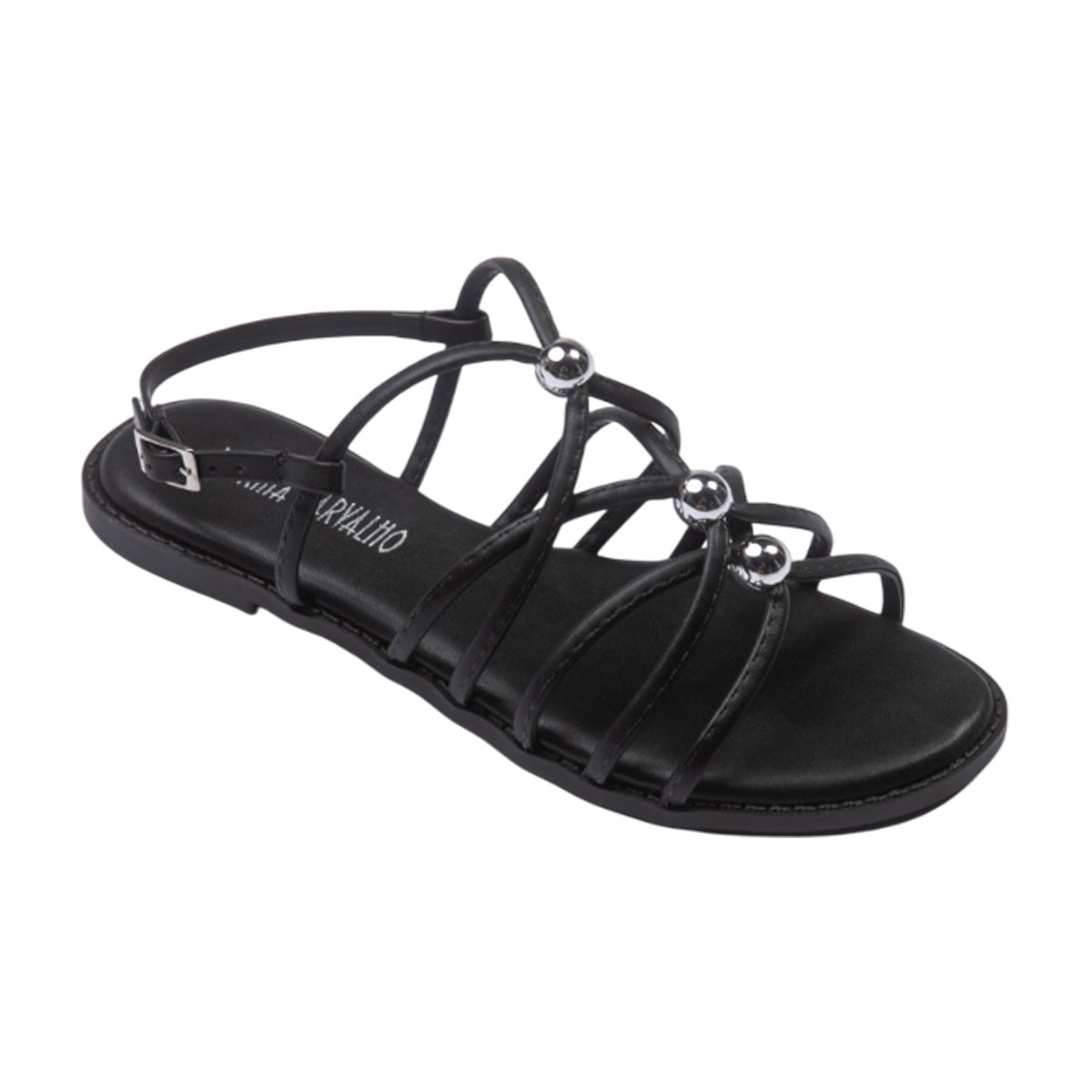 Sandália Casual Rasteira Tiras Cruzadas Feminina Marina Carvalho