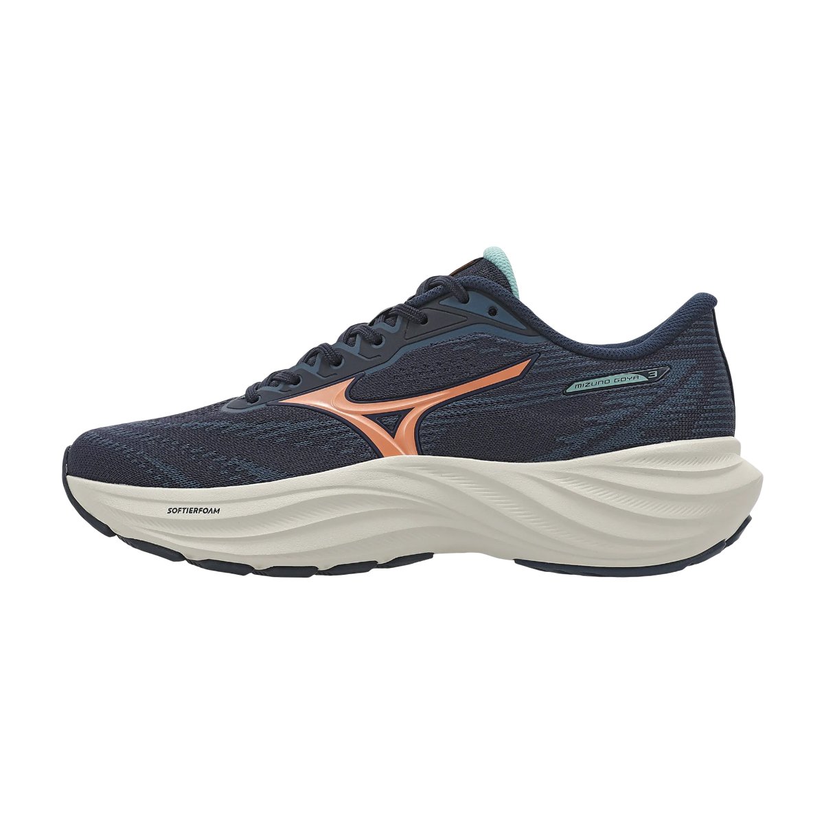 Tênis Esportivo Corrida e Caminhada Feminino Goya 3 Mizuno Marinho/Azul Claro 2