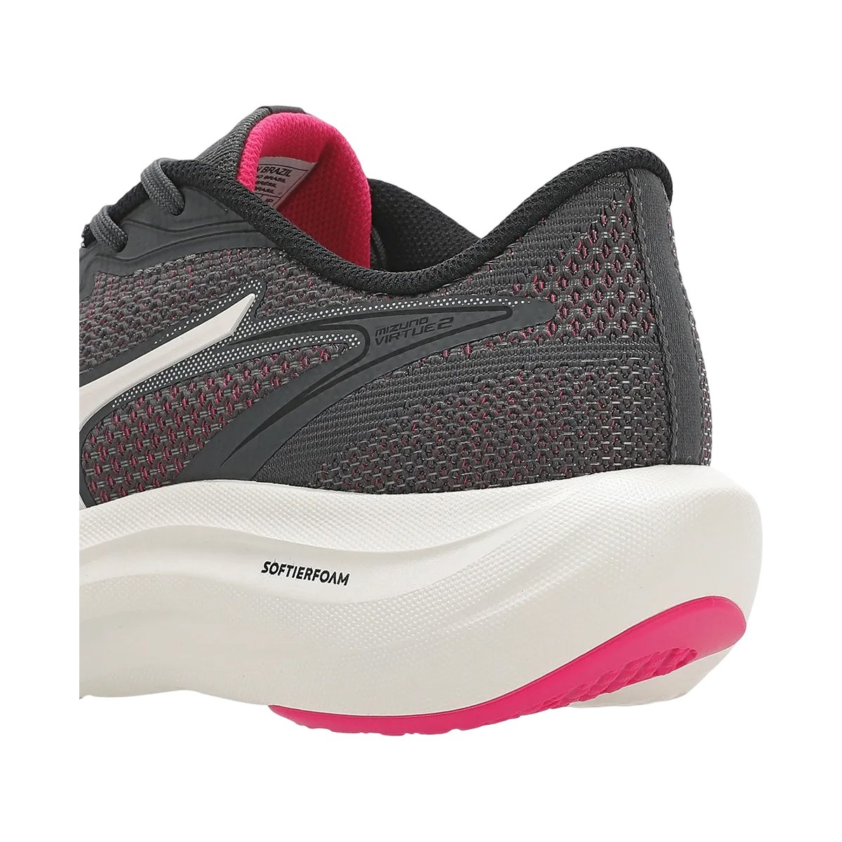 Tênis Esportivo Corrida e Academia Feminino Virtue 2 Mizuno Chumbo/Rosa 8
