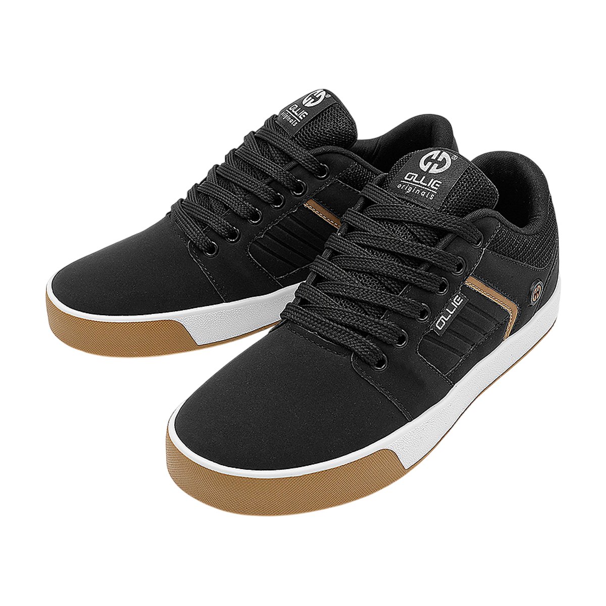 Tênis Casual Urbano Confortável Masculino Ollie Preto/Bege 4