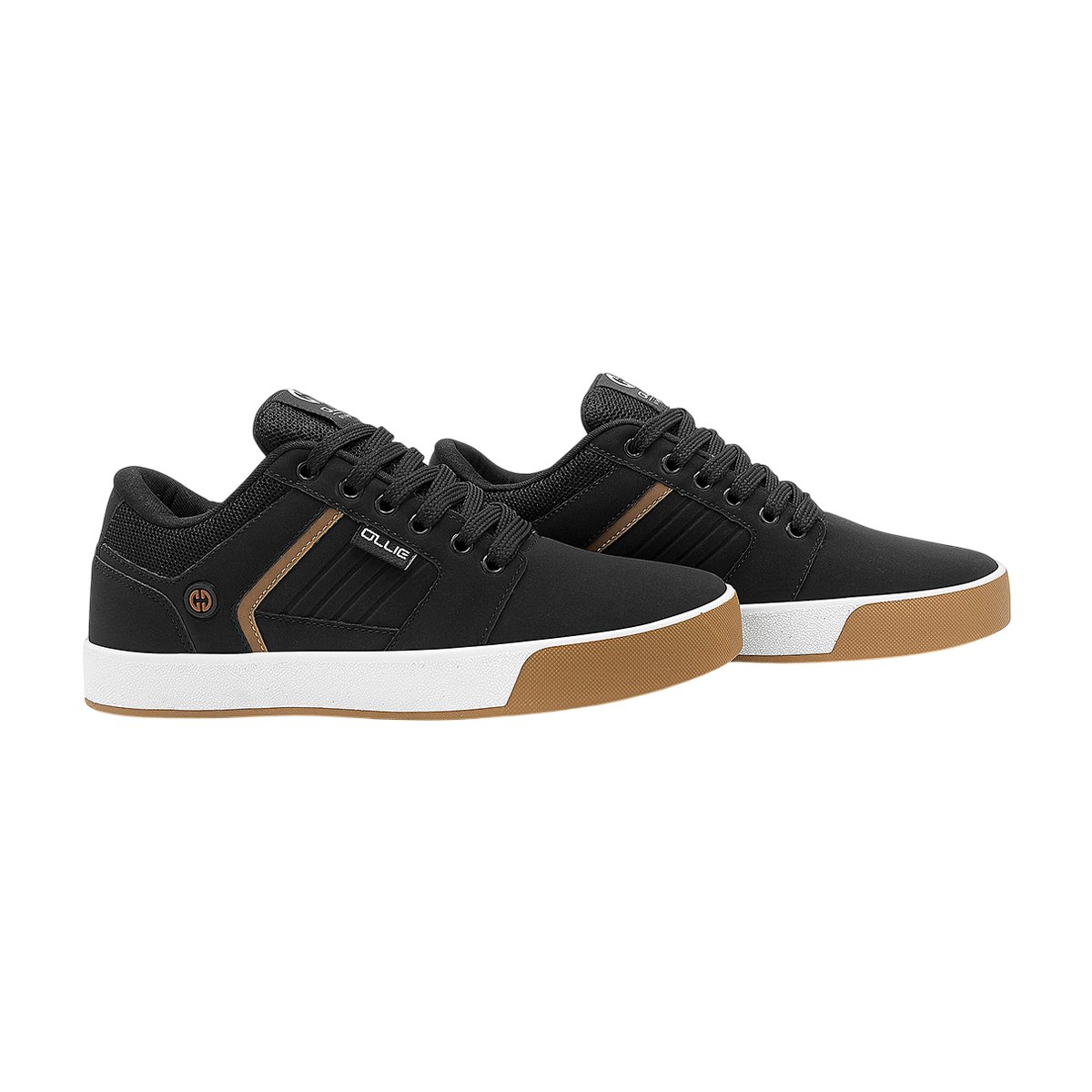 Tênis Casual Urbano Confortável Masculino Ollie Preto/Bege 5