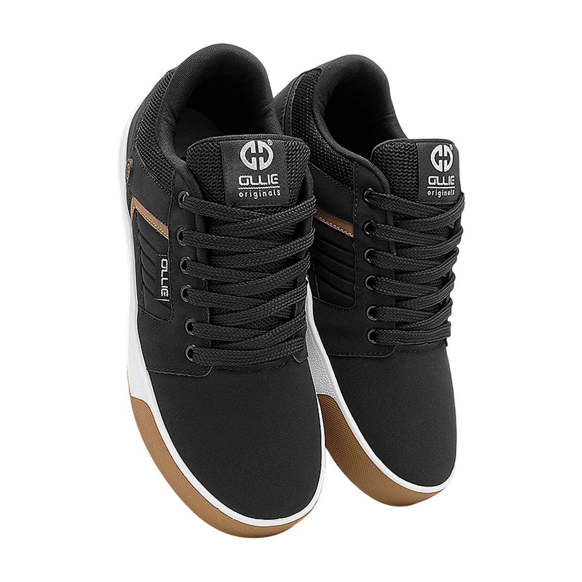 Tênis Casual Urbano Confortável Masculino Ollie Preto/Bege 7