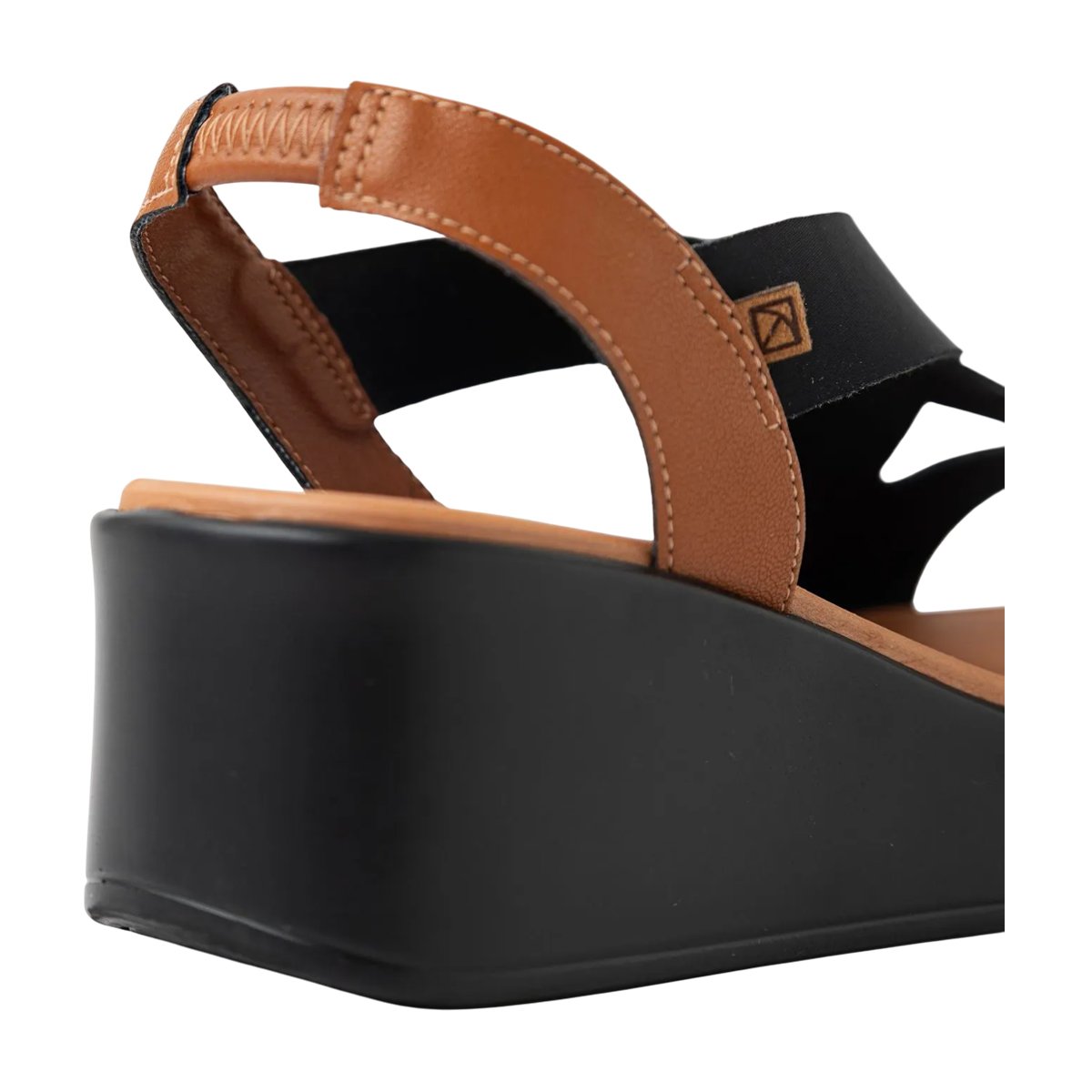 Sandália Casual Salto Anabela Médio Feminina Piccadilly Preto 8