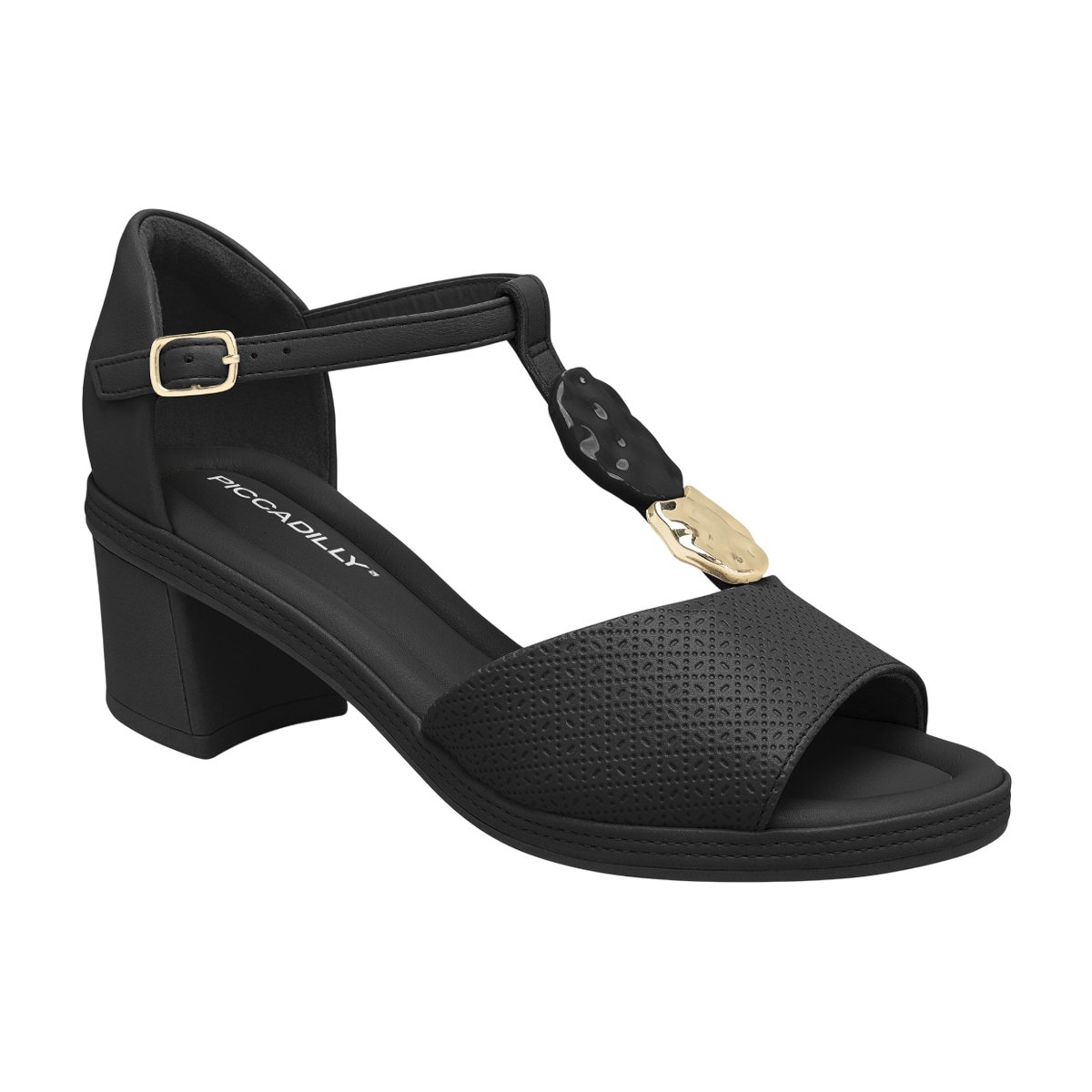 Sandália Casual Salto Bloco Médio Feminina Piccadilly