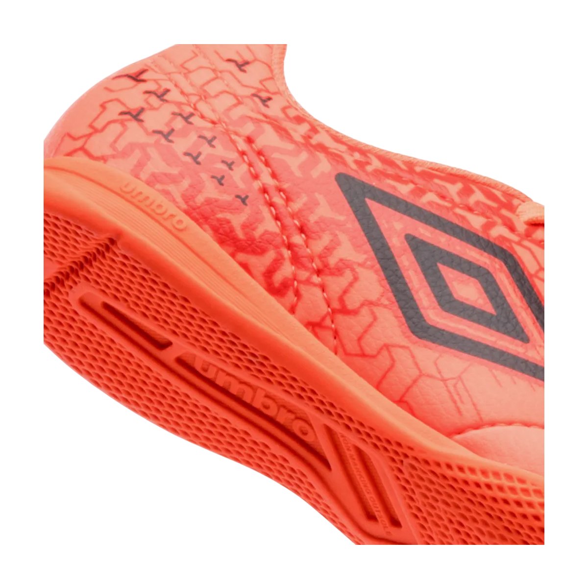 Chuteira Futsal Class Neo Reforçada Unissex Umbro Coral/Vermelho/Preto 7
