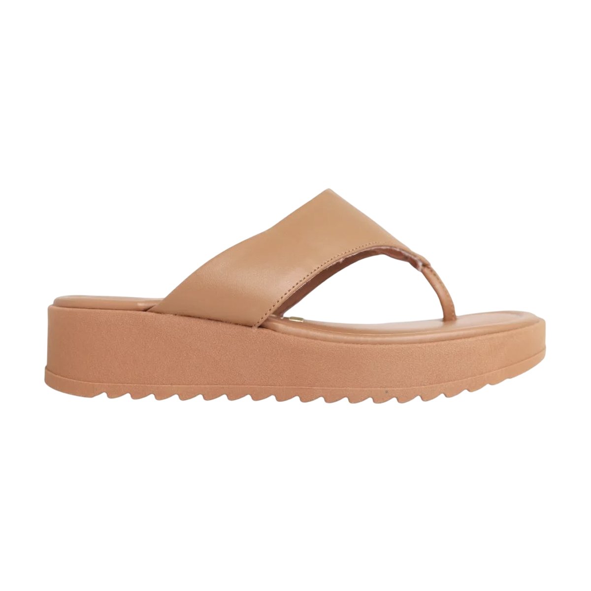Sandália Casual Salto Anabela Feminina Vizzano Camel/Napa 2