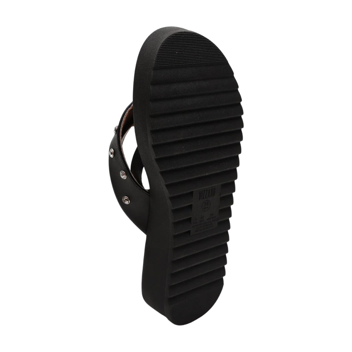 Sandália Casual de Dedo Amarração Tornozelo Feminina Vizzano Preto/Pelica 5