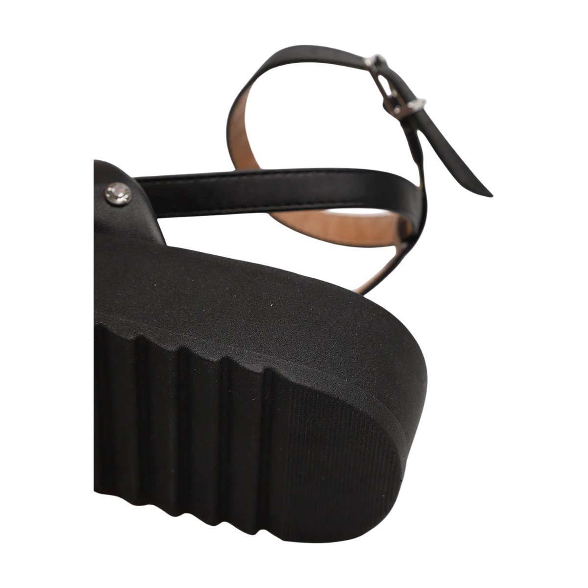 Sandália Casual de Dedo Amarração Tornozelo Feminina Vizzano Preto/Pelica 7