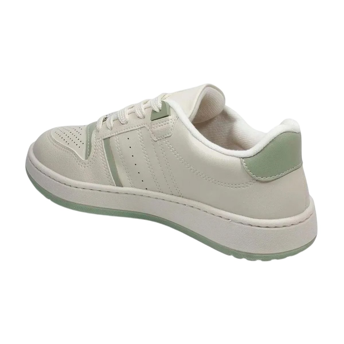 Tênis Casual Estiloso Para Dia a Dia Feminino Vizzano Branco Off/Verde 4
