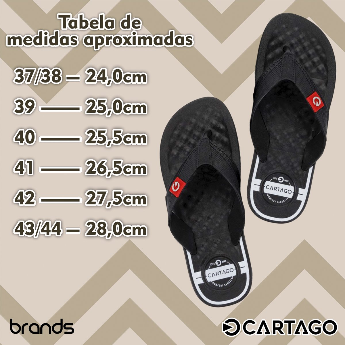 Chinelo Slide Casual Arizona Gaspea Masculino Cartago Preto 2