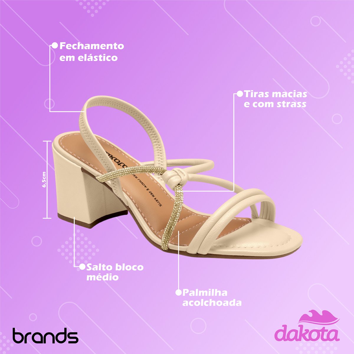 Sandalia Feminino Dakota Bege 2
