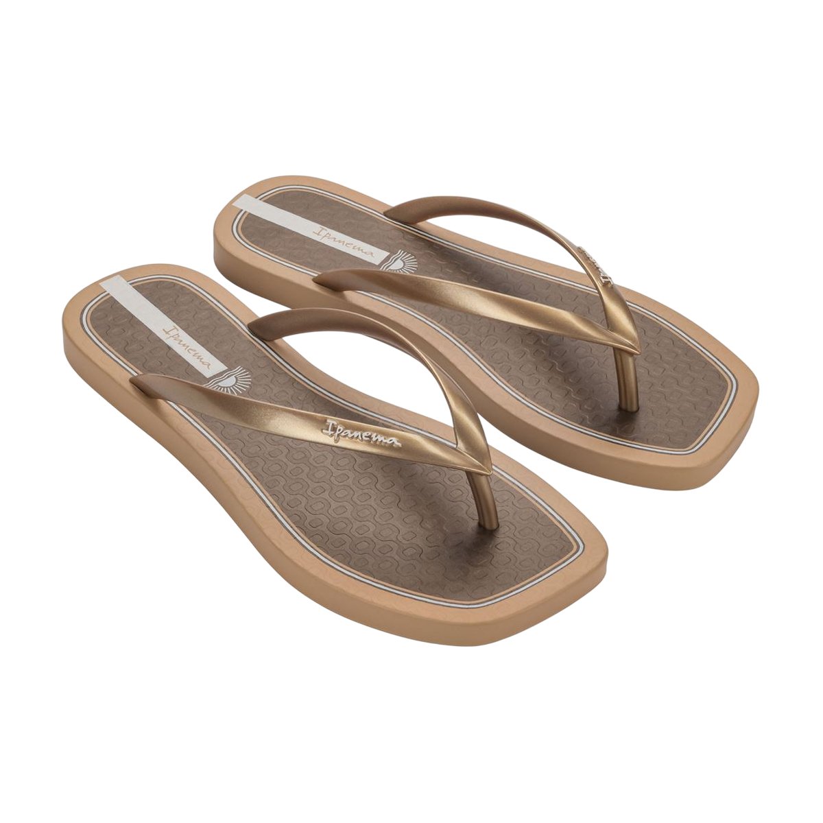 Chinelo Casual Edge Glam com Tira Brilhosa Feminino Ipanema Dourado 3