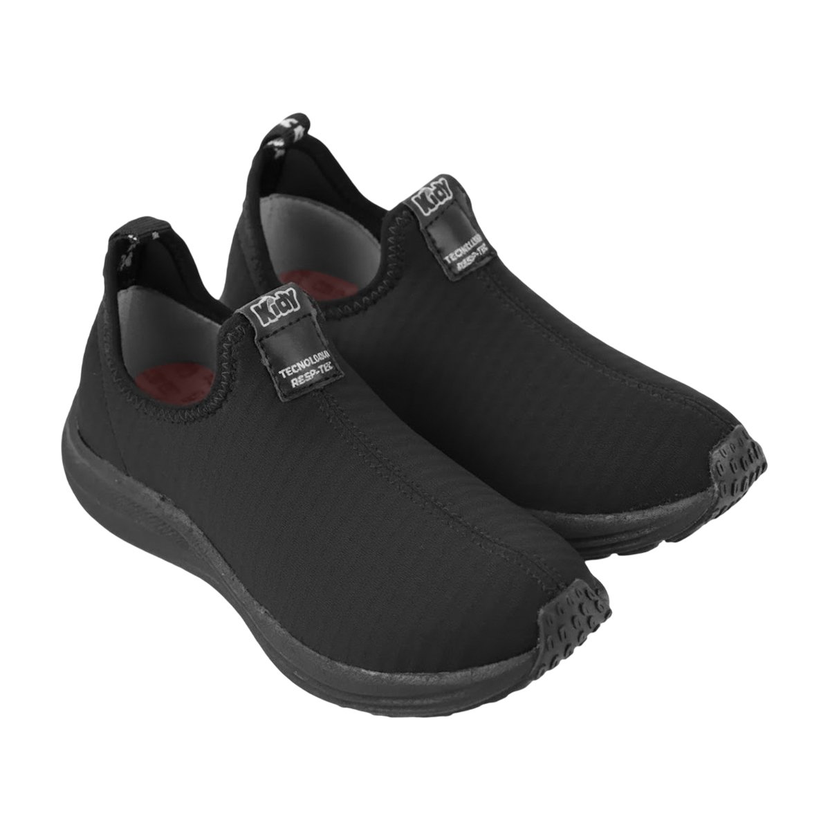 Tênis Casual Slip On Respi-Tec Unissex Infantil Kidy Preto 6