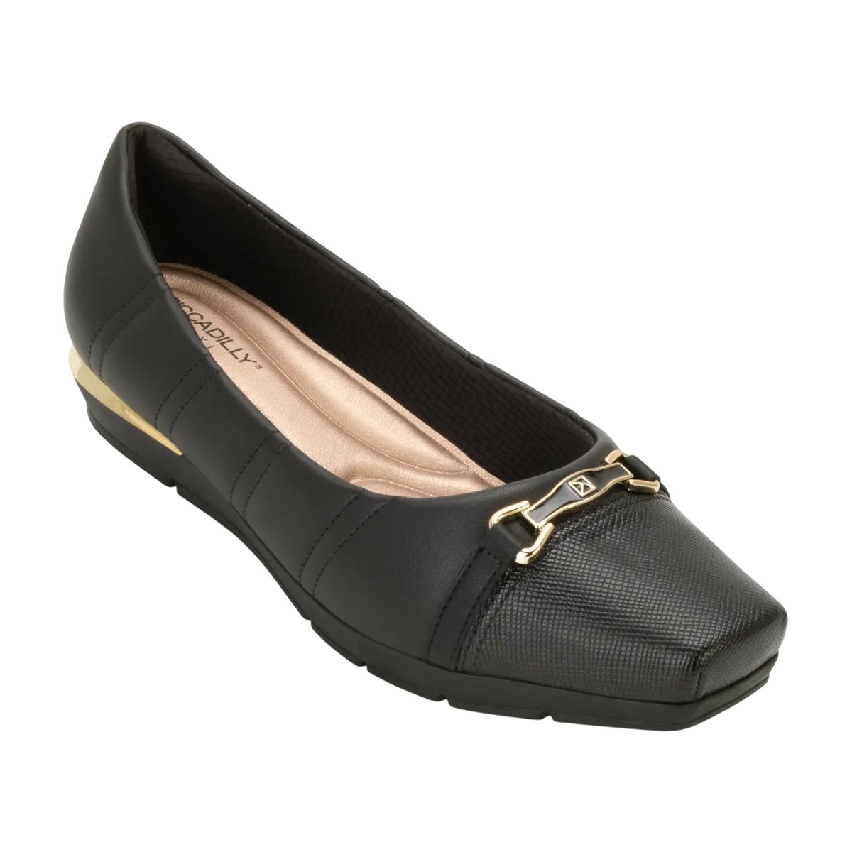 Sapato Casual Bico quadrado Super Conforto Feminino Piccadilly