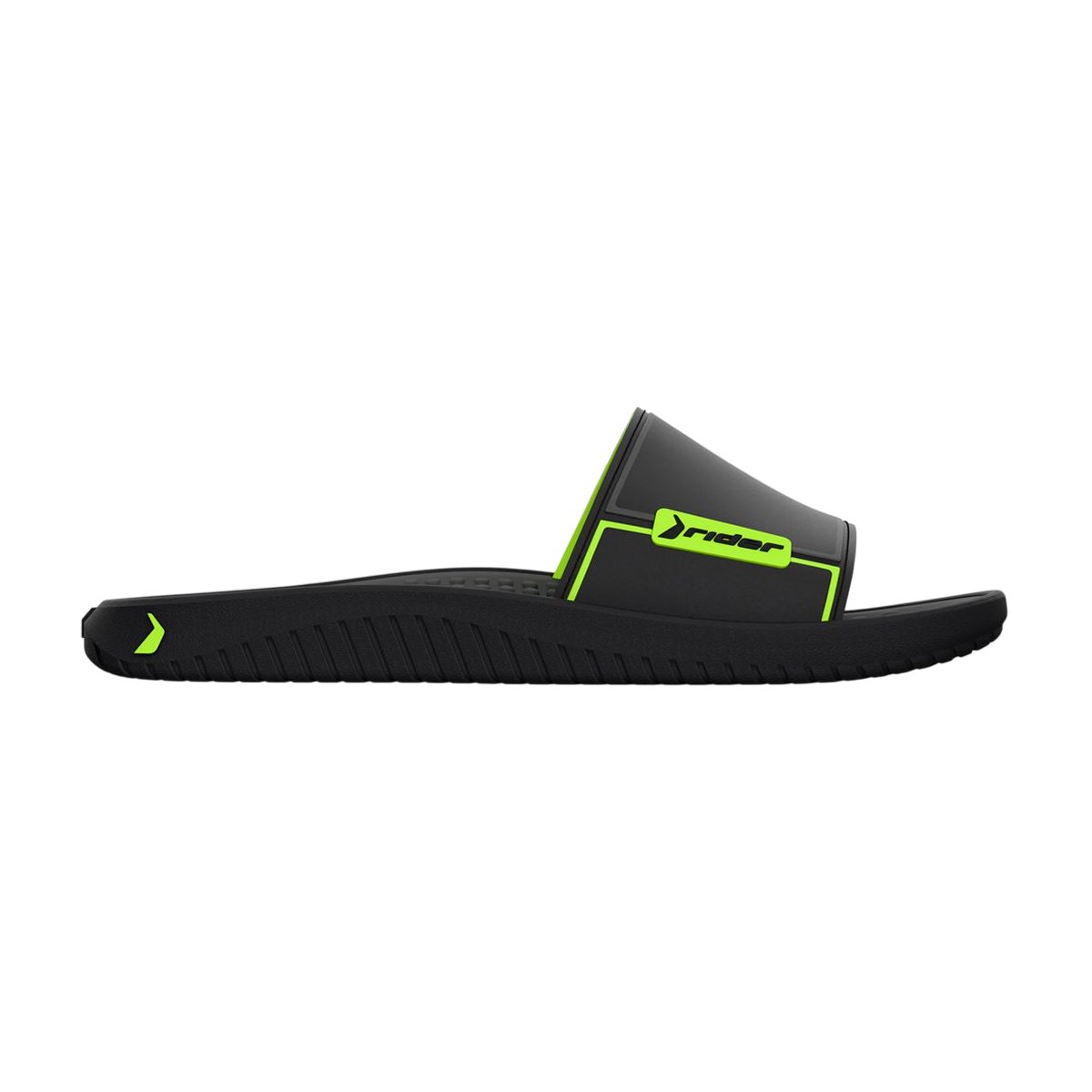 Chinelo Casual Pump Slide Palmilha Anatômica Masculino Rider Preto 5