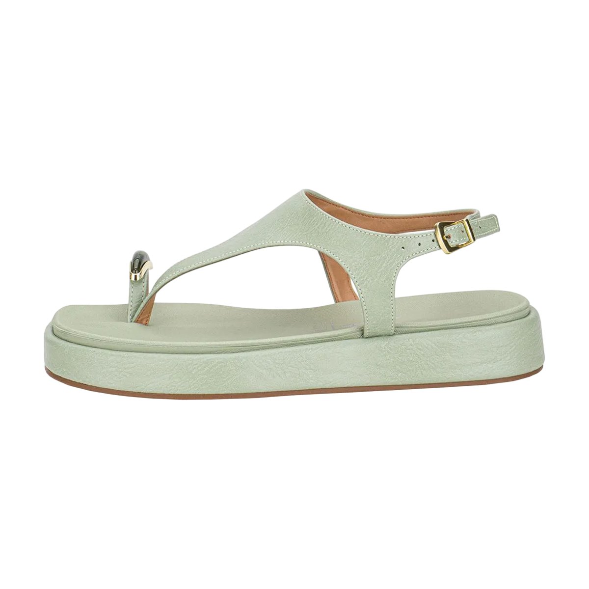 Sandália Casual Flatform Dedinho com Ajuste Fivela Feminino Vizzano Verde 5