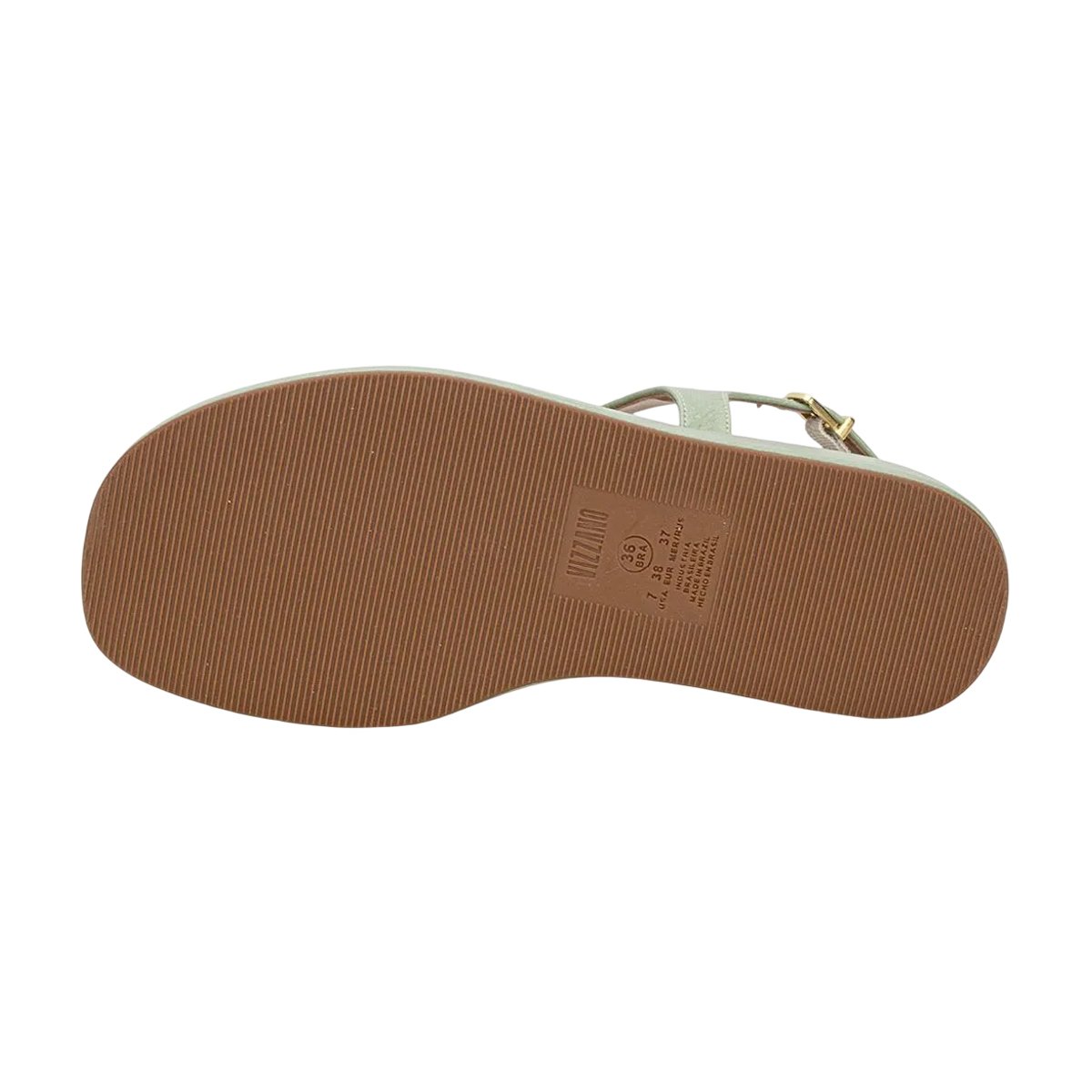 Sandália Casual Flatform Dedinho com Ajuste Fivela Feminino Vizzano Verde 8