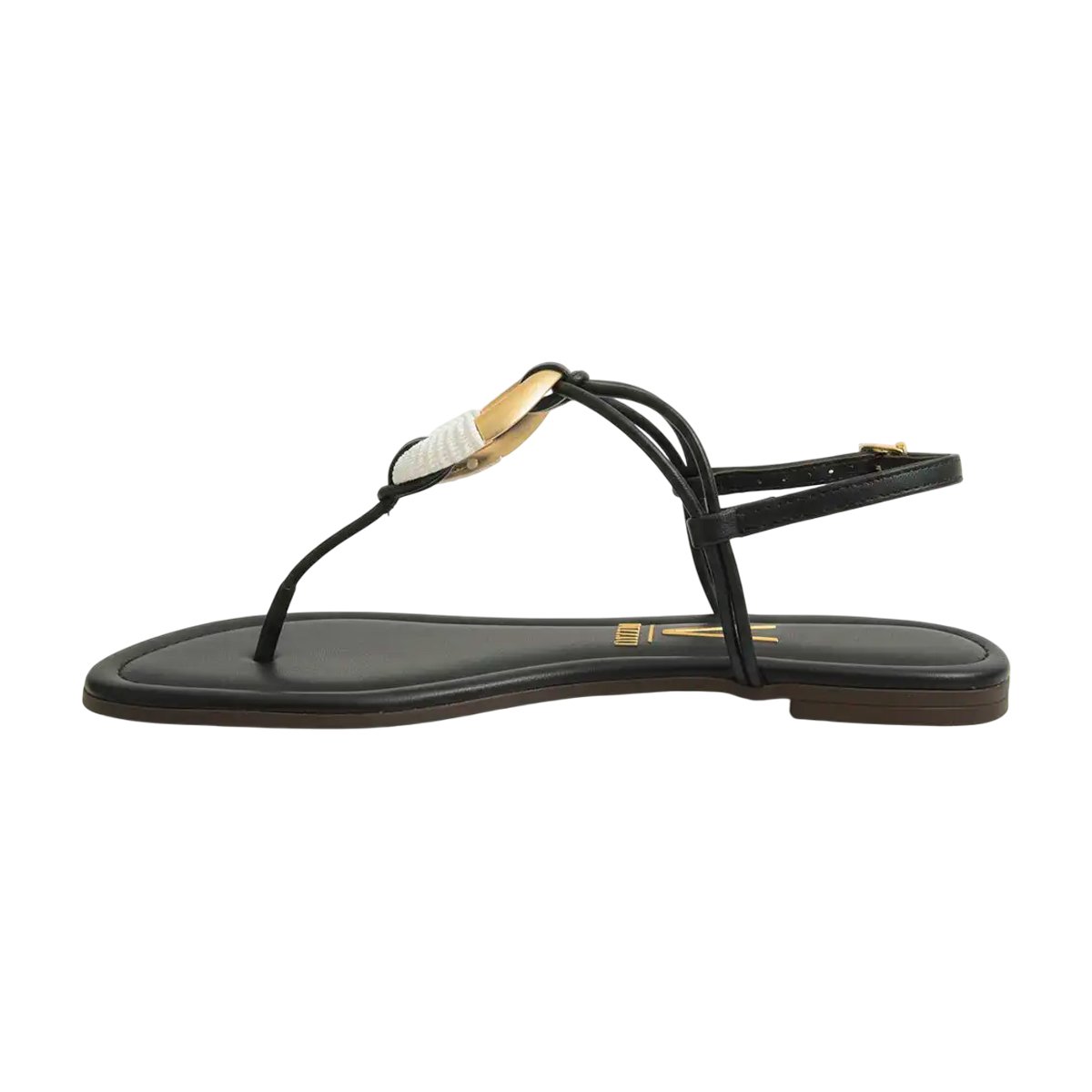 Sandália Casual de Dedo Estilosa Feminina Vizzano Preto 5